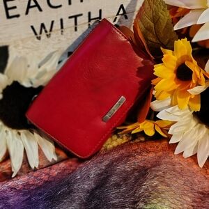 Red Leather Wallet Nine West